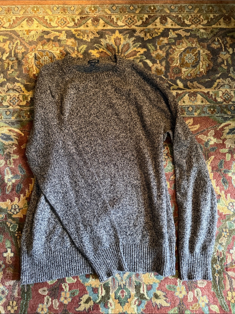J. Crew Women’s Gray Marled Crewneck Sweater - Heathered Charcoal Wool blend